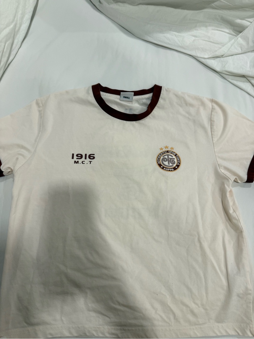 New Kappa Tee Burgundy Logo Small
